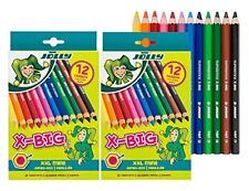 X-Big Jumbo Colored Pencils; Set of 24 (2-pack of 12), Perfect for Special Ne...
