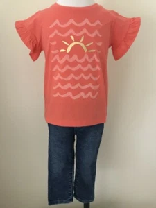 NEW GYMBOREE GIRLS SUMMER FUN TOP AND JEAN JEGGINGS OUTFIT SIZE 18-24 MONTHS - Picture 1 of 3