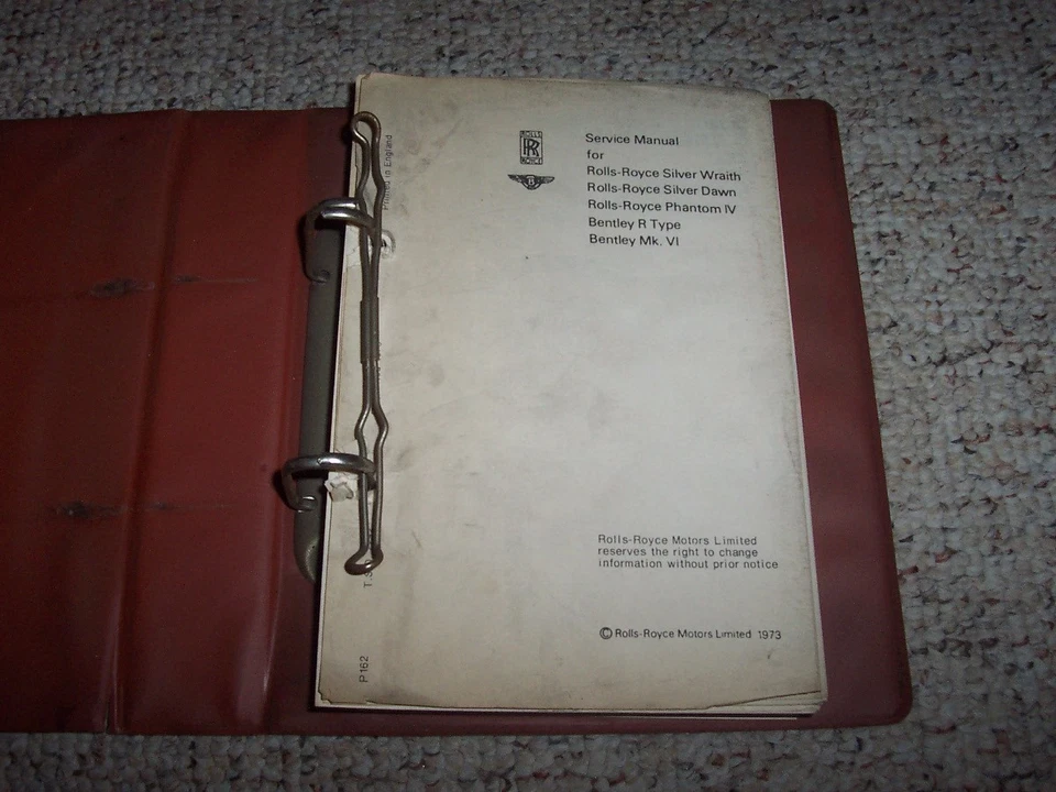 Rolls Royce Silver Wraith Dawn Phantom Bentley 1946-1955 manual de reparación de servicio Foto 1 de 1