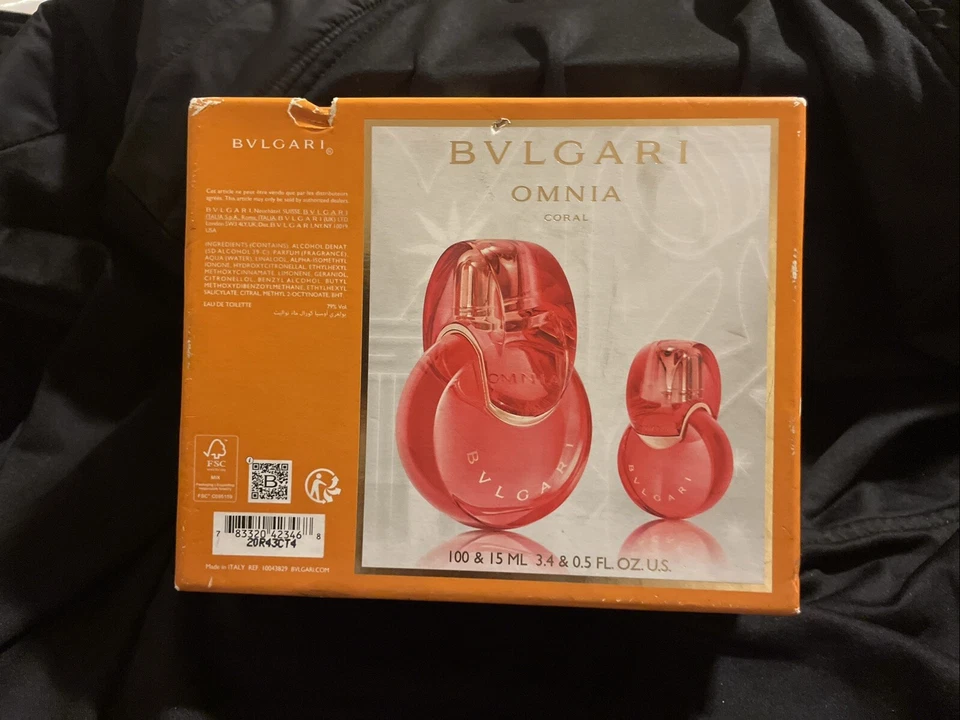 Juego de regalo Bvlgari Omnia 2 piezas 3,4 oz. + 0,5 oz. Eau de Toilette Mujer NUEVO Foto 1 de 3