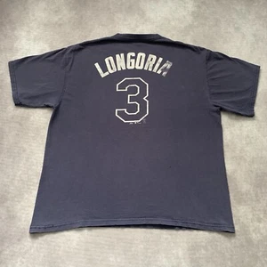 Vintage 2008 Tampa Bay Rays Evan Longoria Shirt Size XL Jersey Graphic Tee MLB - Picture 1 of 14