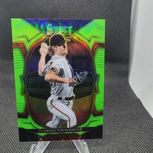 Carson Whisenhunt 2023 Select Concourse Neon Green prizm - # 46/75 - Giants