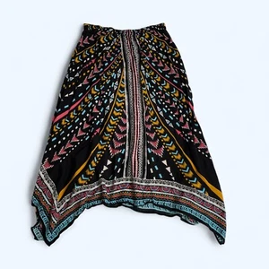 SASSY DOLL Multicolor Asymmetrical Long Skirt Size UK 14 US 10 Boho Gypsy - Picture 1 of 6