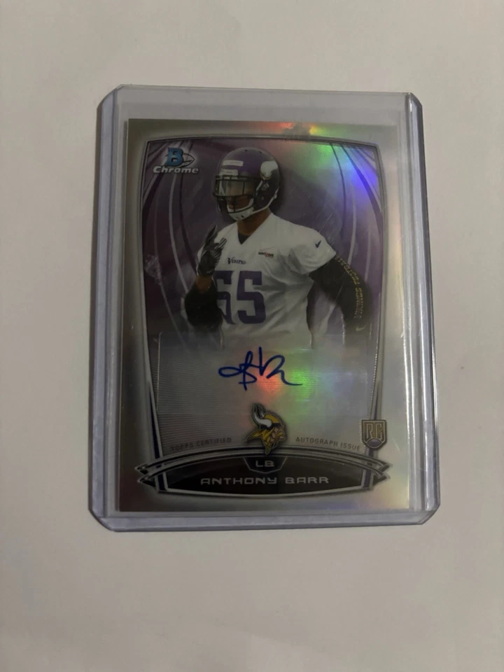 2014 Bowman Chrome - Rookie Refractor Autographs Anthony Barr #RCRA-AB Vikings - Image 1 of 2