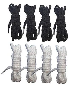 8 Pcs 6 mm X 55" Inch Drawstring Cords Replacement Black, White for Hoodie, - Picture 1 of 5