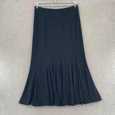 Falda Joseph Ribkoff 6 Trompeta Negra Elastizada Tejido Pull On Midi Todos los Días Informal Foto 1 de 4