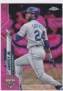 KEN GRIFFEY JR. Seattle Mariners Card Topps Chrome RARE $$ PINK WAVE REFRACTOR! - Picture 1 of 2