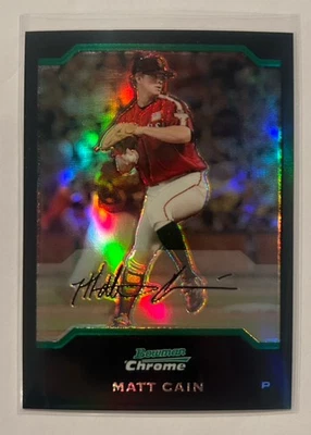 Bowman Draft 2004 refractor cromado Matt Cain #BDP126 RC - Gigantes Foto 1 de 2