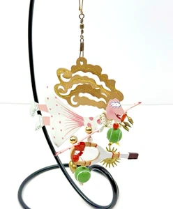Karen Rossi Artist Signed Fanciful Flights Female Tennis Player Hanging Ornament - Picture 1 of 4