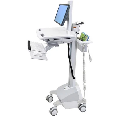 Ergotron SV42-6302-1 StyleView Cart with LCD Pivot LiFe Powered - White - Image 1 of 4