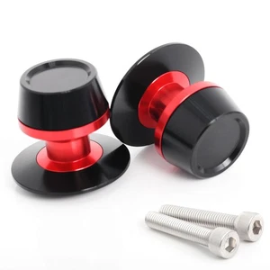 Red M8 Swingarm Spools Sliders For Z650 17 18 19 20 21 22 23 - Picture 1 of 6