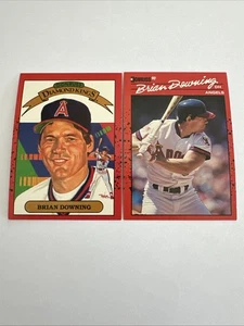 1990 Donruss Baseball Errors 2 different Brian Downing NM - Picture 1 of 2