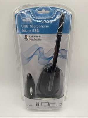 CYBER ACOUSTICS CVL-1084 USB MICROPHONE MICRO USB UPC: 646422104201 - NIP - Image 1 of 4