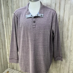 Tommy Bahama Red FLIP COAST REVERSILE SNAP MOCK NECK Pullover LS Size XXL. ST1 - Picture 1 of 9