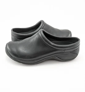 Zuecos sin cordones Merrell Encore Gust zapatos cómodos de cuero negro J66171 talla 9,5 - Imagen 1 de 7
