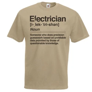 T-Shirt Erwachsene Elektriker Defined Sparky lustig Beruf Unisex khaki - Bild 1 von 7