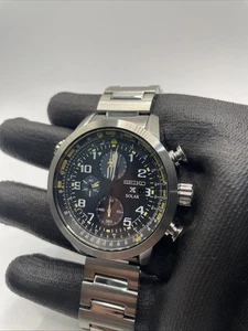 Seiko Herren Prospex Speedtimer Solar Chronograph schwarzes Zifferblatt Uhr SSC369 - Bild 1 von 4