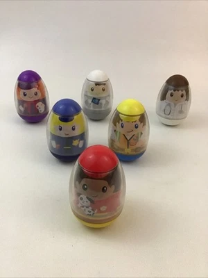 Juego de 6 juegos de rol Playskool Weeble Wobbles policía de bomberos astronauta médico artista Foto 1 de 4