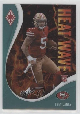 2021 Panini Phoenix Heat Wave Teal /149 Trey Lance #15 Rookie RC - Image 1 of 2