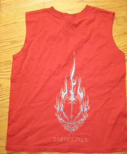 camicia nuova rossa smanicata Adidas basket bambino unisex cotone tg 7x - Foto 1 di 4