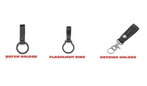LEATHER - KEY RINGS - BATON HOLDER - FLASHLIGHT HOLDER - Picture 1 of 3