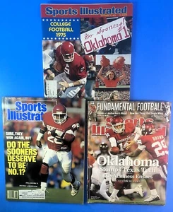 LOT OF 3 Oklahoma Sooners Football Sports Illustrated 1979 - 2003 OU 3x - Picture 1 of 4