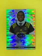 TIM IRVIN 2015 Leaf Metal Army AUTO All American Bowl Silver Prizm