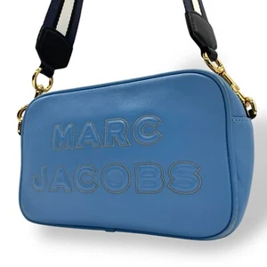 Auténtico bolso bandolera de cuero con flash MARC JACOBS para cámara cuero az... - Imagen 1 de 19