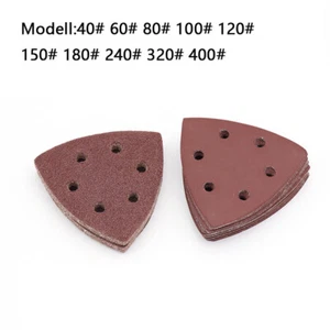 Hook and Loop Detail 90mm Palm Sanding Sheets / Mouse Triangular Sandpaper Pads - Picture 1 of 4