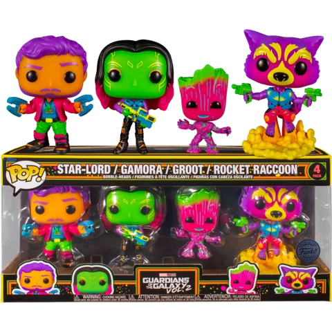 Guardians of the Galaxy Vol 2 Exclusive Blacklight Pop! Vinyl Figure 4-Pack OE Cover