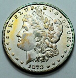 1878-S 7TF Morgan Silver Dollar US Coin KEY DATE, Rare! Toned! NO RESERVE $