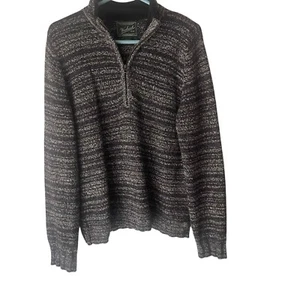 Woolrich Women's Size Large Black Half Zip Tight Knit Outdoor Sweater - Picture 1 of 7