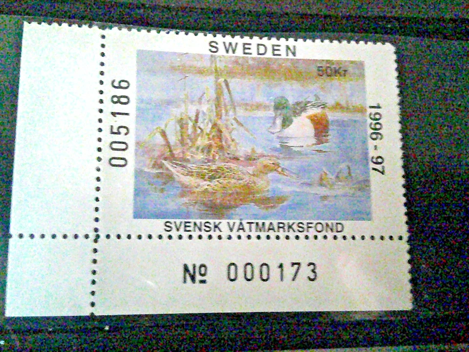1996-97 *SWEDEN WATERFOWL* #SW-1 w/P# Stamp XF MNH - Image 1 of 1