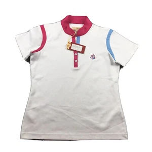 Sport Haley Shirt Womens Small White Polo Contrasting Trim Lightweight NWT - Picture 1 of 10