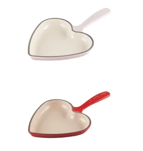 LeCreuset Heart Skillet 16cm 2 Colors( Pink/Red) - Picture 1 of 3