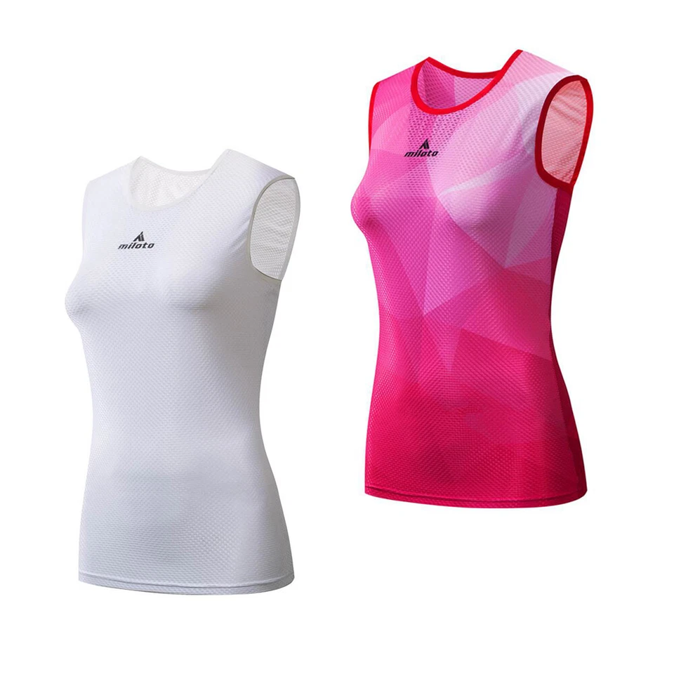 MIloto Women's Cycling Base Layer Vest Sleeveless Fitness Cycling Top Undershirt - Image 1 of 4
