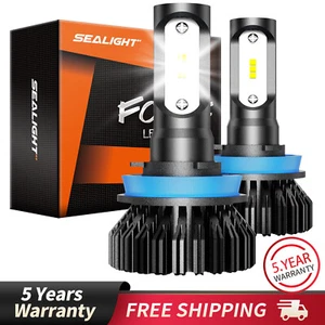 SEALIGHT H11 H8 H9 LED Bulbs LED Fog Light Bulbs 6000K Xenon White Headlight - Picture 1 of 9