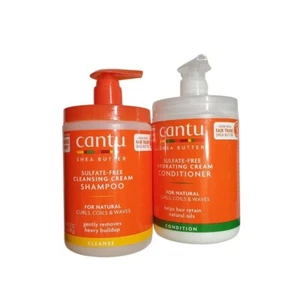 Cantu Shea Butter Sulfate-Free Cleansing Cream Shampoo & Conditioner Pack of 2 - Picture 1 of 1