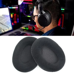 2pcs Flannel Headset Earmuffs for HyperX Cloud Flight/Flight S (Black) - Afbeelding 1 van 7
