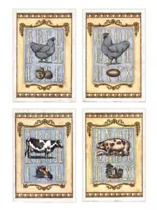Galería de pared animales de granja pancartas de corral Tina Chanden 12x17 pulgadas - Imagen 1 de 5