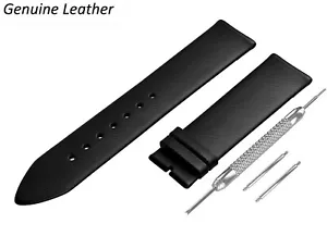 Echtleder SCHWARZ Armband passt POLIZEI Uhrenband für Schnallenverschluss 12-24 mm Herren - Bild 1 von 10