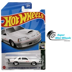 Hot Wheels 2023 #56 - Matt and Debbie Hay's 1988 Pro Street Thunderbird White - Picture 1 of 2