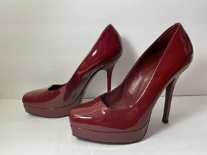 Gucci Classic Pumps High Heels Patent Leather burgundy wine 38.5/8 - Picture 1 of 10