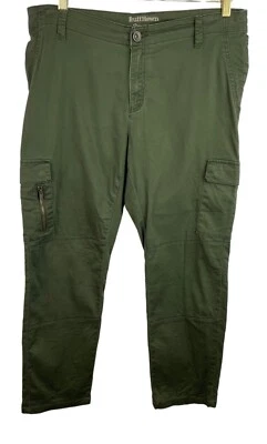 Женские армейские зеленые холщовые брюки-карго Ruff Hewn размер 8 - Изображение 1 из 4