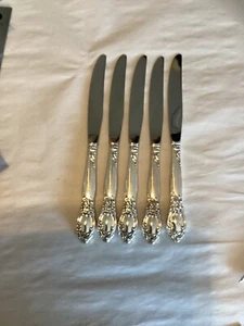 Oneida Community BALLAD Country Lane Silverplate 5-Solid Dinner Knives - Picture 1 of 15
