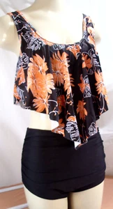 Swimsuit MARINAVIDA 2 Piece Top Ruffled w High Waisted Bottom Tankini M NWT NEW - Picture 1 of 12