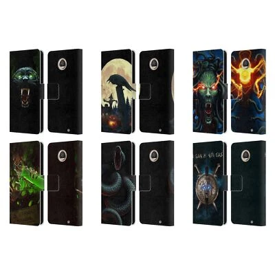 CHRISTOS KARAPANOS HORROR 2 LEATHER BOOK WALLET CASE COVER FOR MOTOROLA PHONES - Image 1 of 4