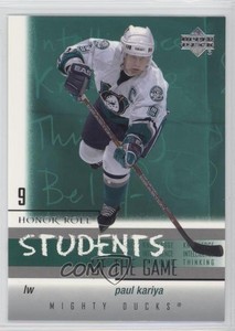 2001-02 Upper Deck Honor Roll Students of the Game Paul Kariya #SG1 HOF