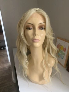 Forever Young EUROPEAN BOHO Lace Front Wavy WIG Braid Crown 613 Light Blonde - Picture 1 of 5