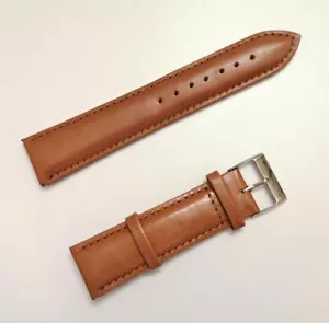 Correa De Piel Legitima Para Reloj - Ancho 20 mm - Color Marron - CMCL202 - Imagen 1 de 2